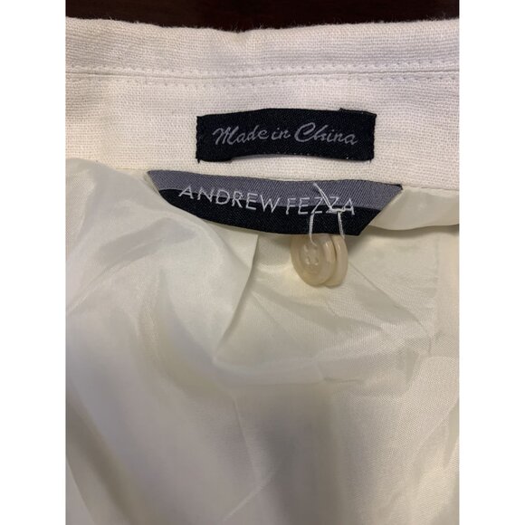 Andrew Fezza Beige Linen Sports Jacket Size L - Picture 5 of 10